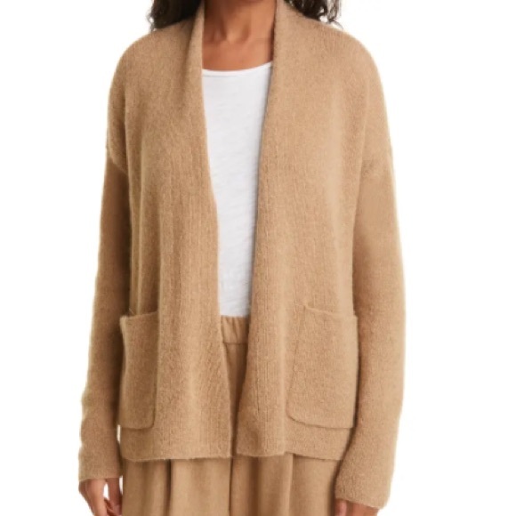 Eileen Fisher Boxy Cardigan Brown Tan color women’s large - Picture 1 of 8